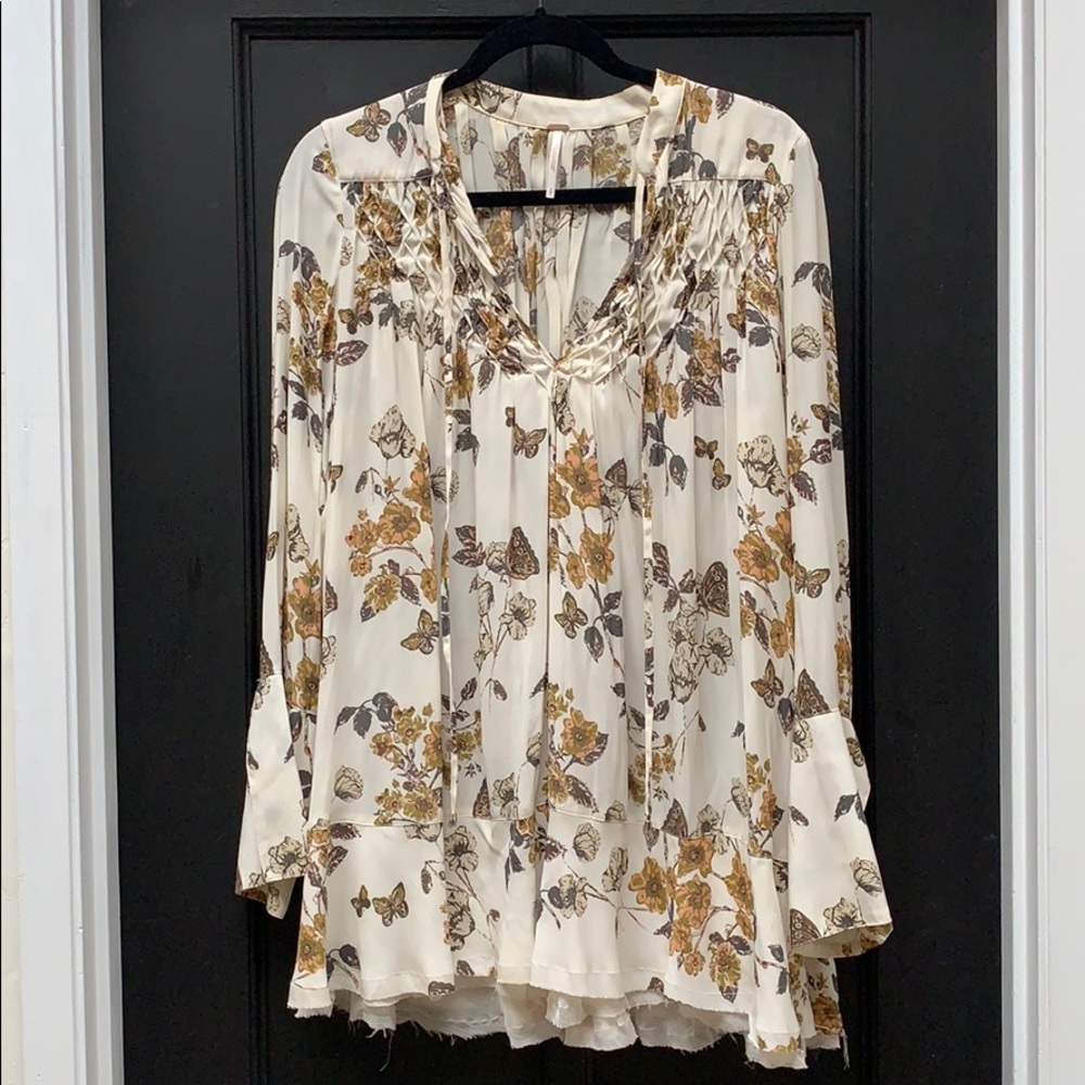 Free People floral flowy top